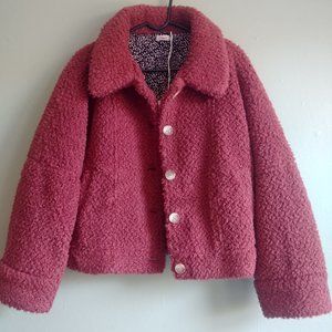 New With Tags Faherty XL Timber Ridge Fleece Jacket in Henna